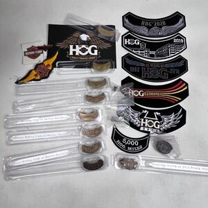 Harley Davidson H.O.G. Patch and Pin Lot 2016-2020 35th Anniversary 5000 Miles